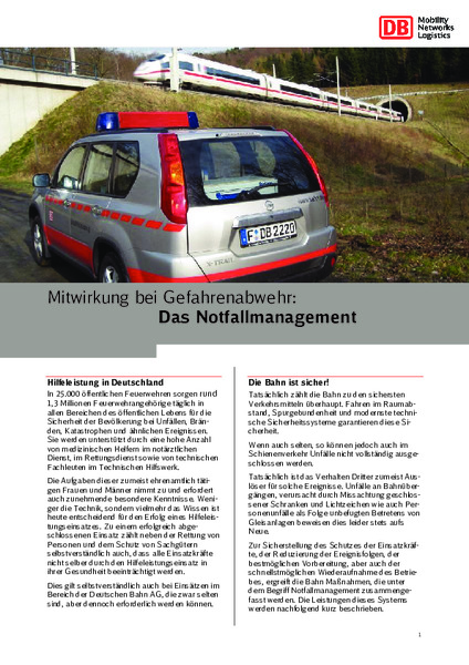 Mitwirkung bei Gefahrenabwehr: Das Notfallmanagement