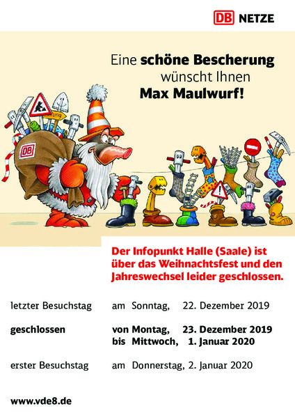 Eine schöne Bescherung wünscht Max Maulwurf