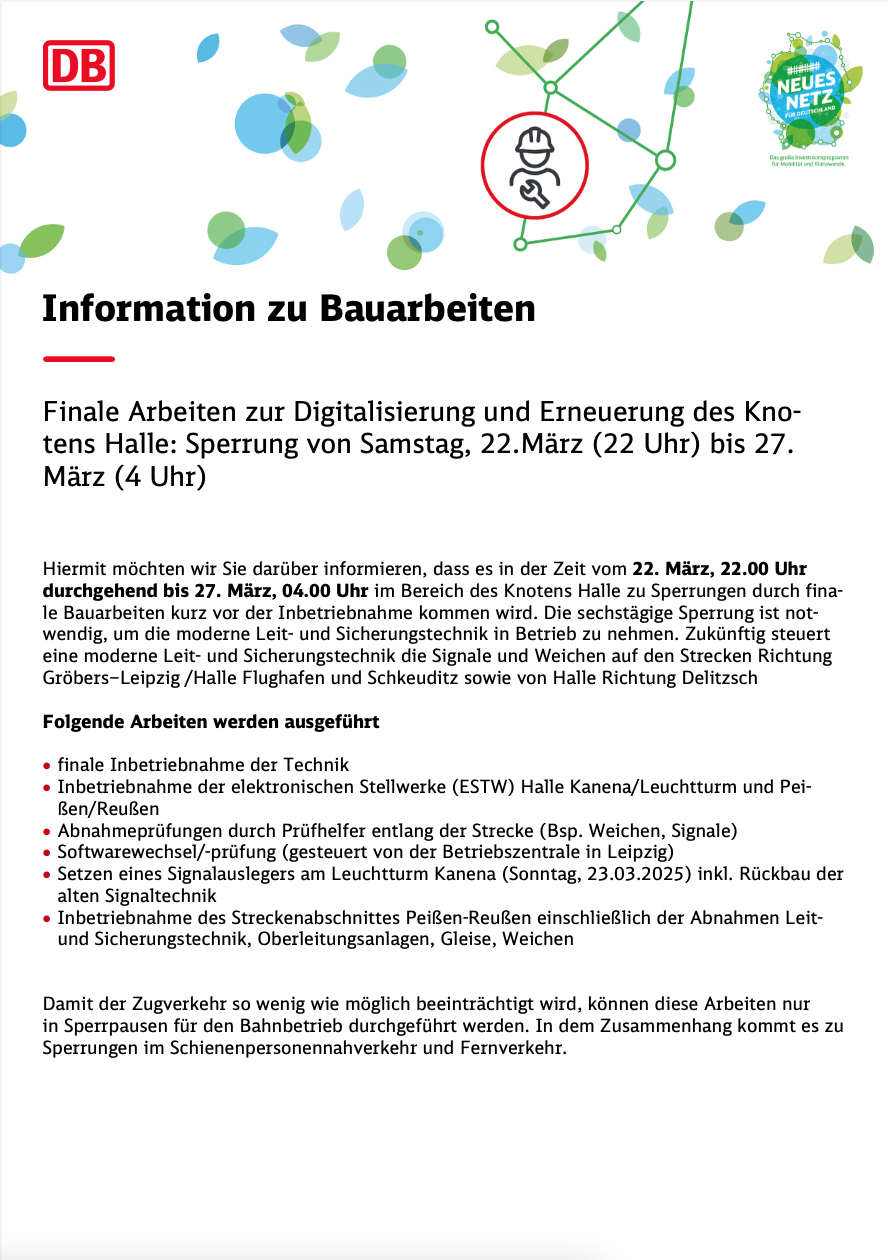 Information zu Bauarbeiten